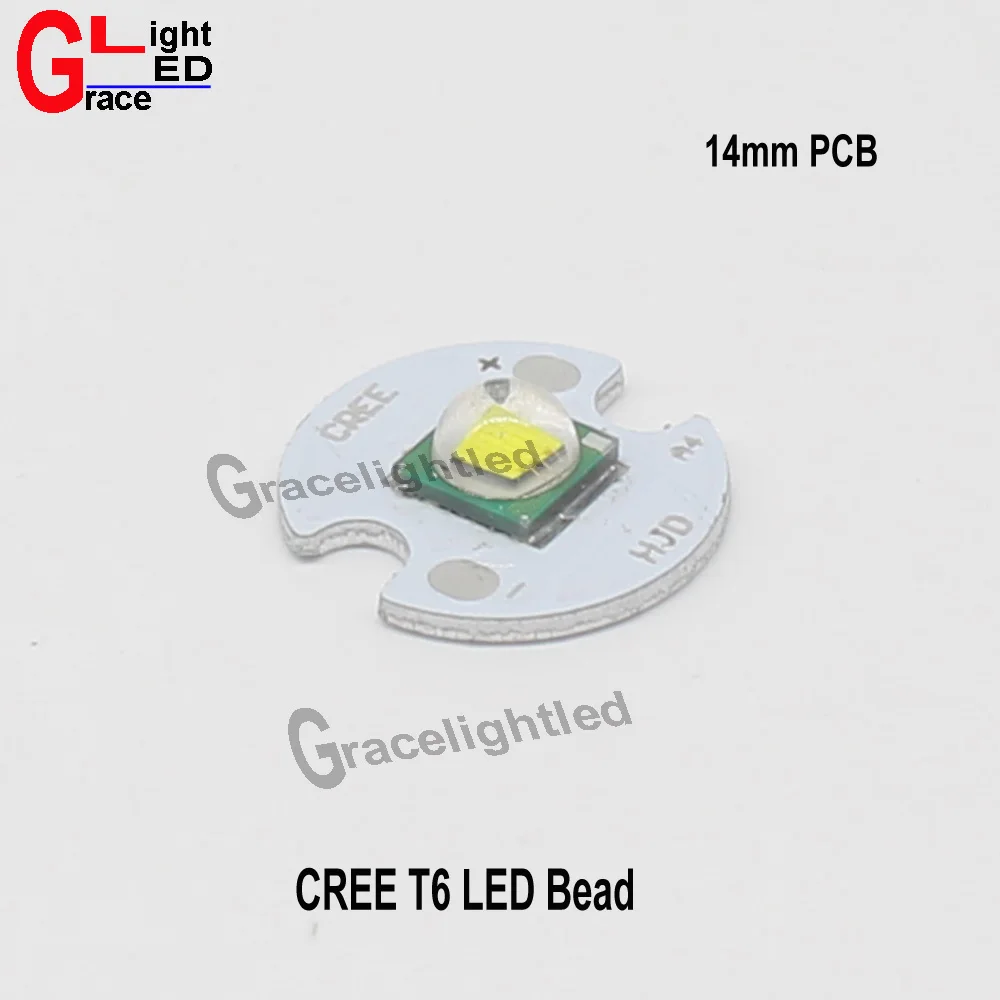 10 шт. CREE XML XM L T6 U2 LED Вт белый 6000 7000 к высокомощный светодиодный излучатель с 12 мм 14 16