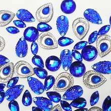 320Pcs royal blue sew on decorative strass crystal rhinestones sewing stones and crystals for crafts