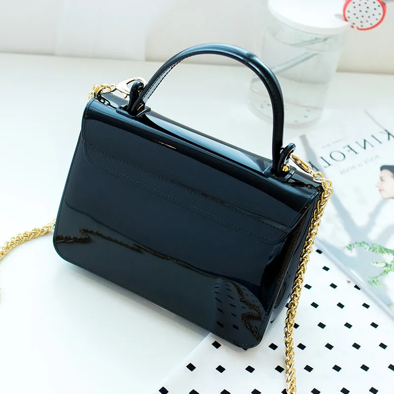 Конфеты сумки через плечо Новинка 2018 Золотая цепь ремень желе сумка женская