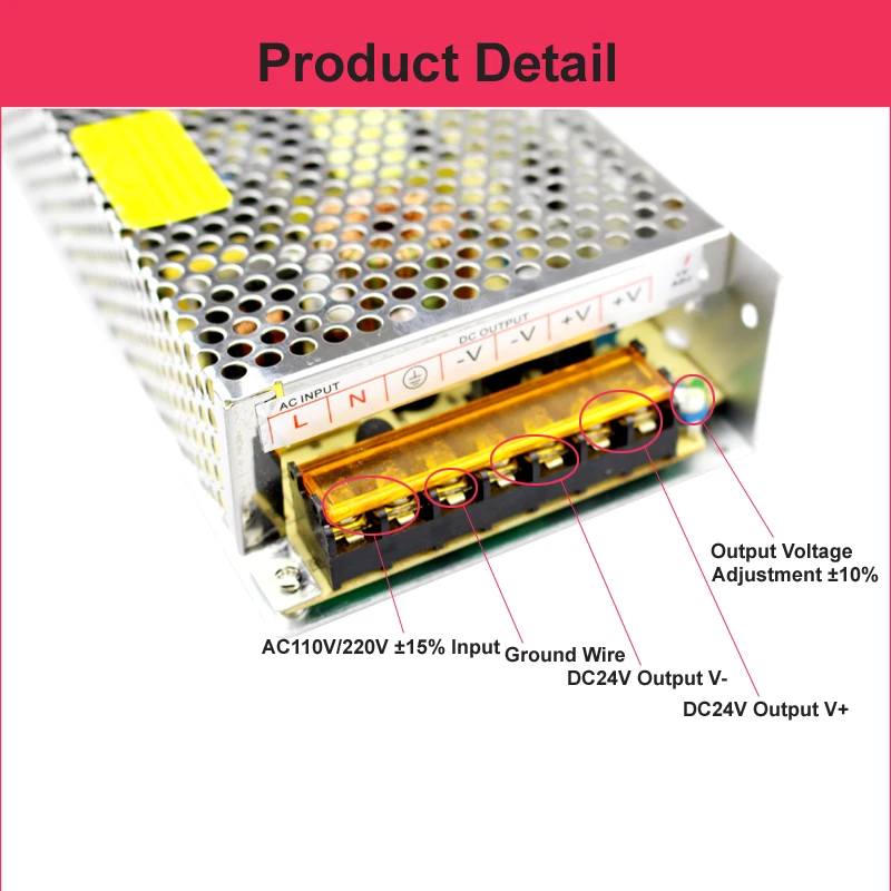 Импульсный источник питания 24V 7.5A 180W алюминиевый Ac 220V к Dc 24v ac dc Светодиодный