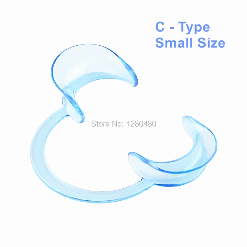 

10 Pcs Dental Equipment Blue C Type Tooth Intraoral Lip Cheek Retractor Mouth Opener Teeth Whitening Small Size Dentist Material
