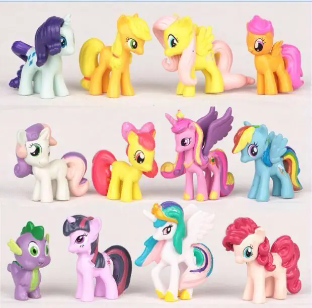

12pcs/lot Unicorn Horse Characters Action Figure Toys for Children