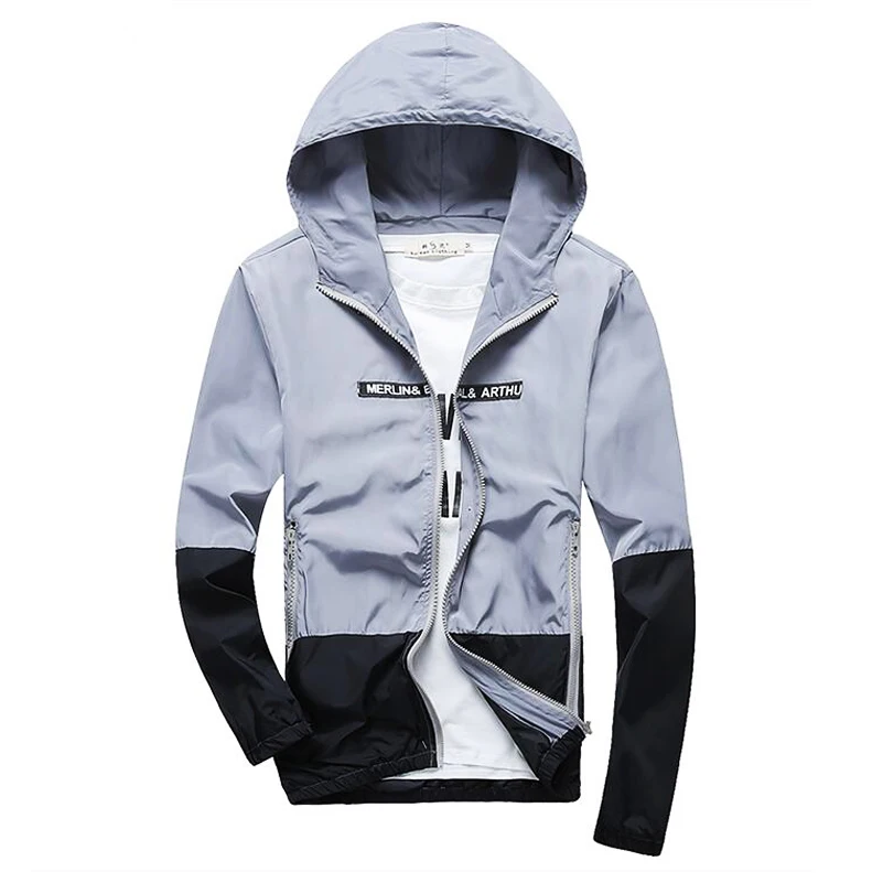 Осень 2017 г. Новая куртка Для мужчин модные высокое качество Легкая повседневная с