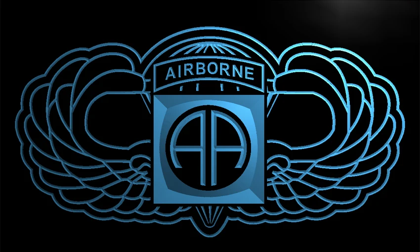 LI184- 82nd Airborne крылья армии светодиодный неоновый светильник знак | Дом и сад