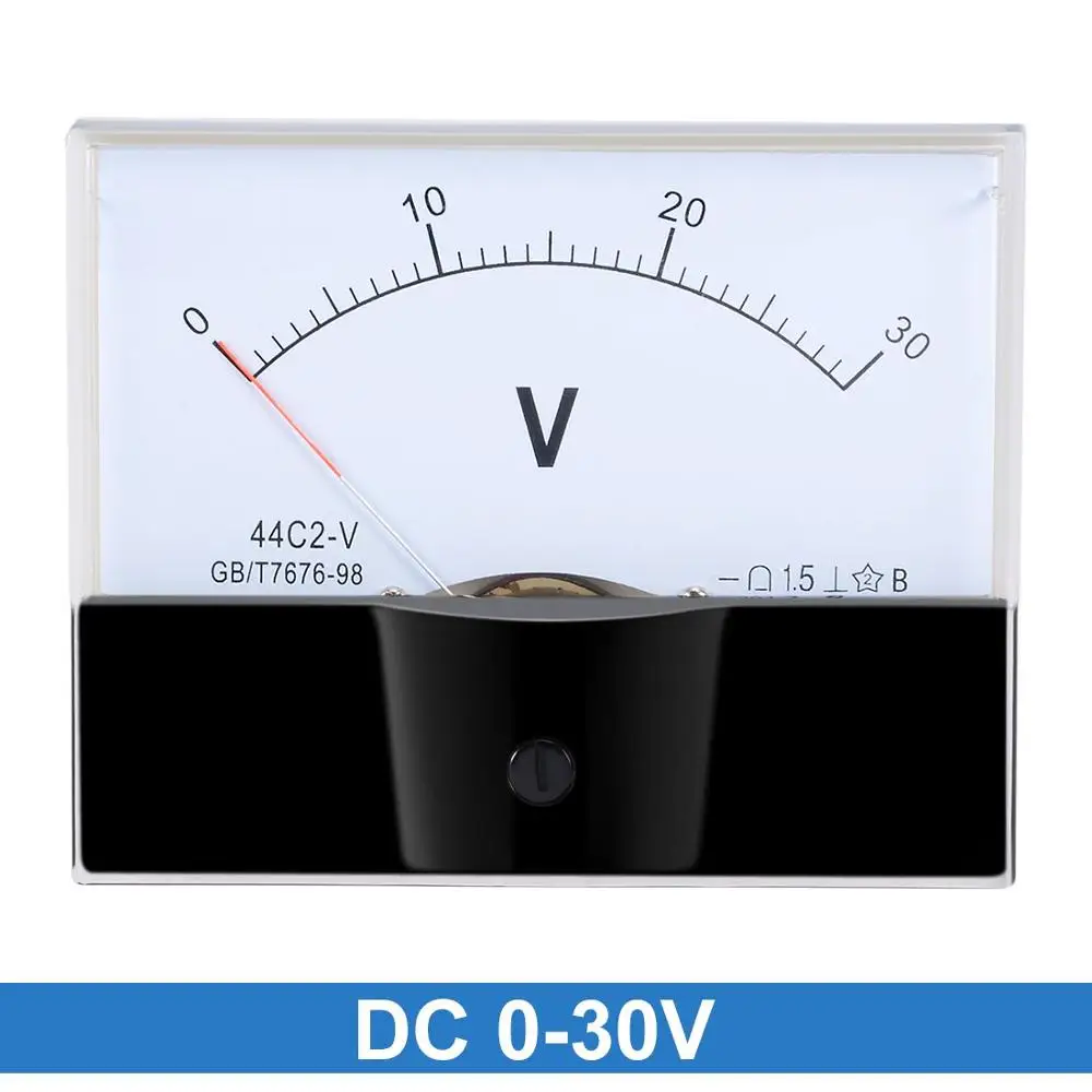 DC 1 V 3 5 10 15 20 30 50 75 100 150 циферблат с арабскими цифрами панель Аналоговый вольтметр