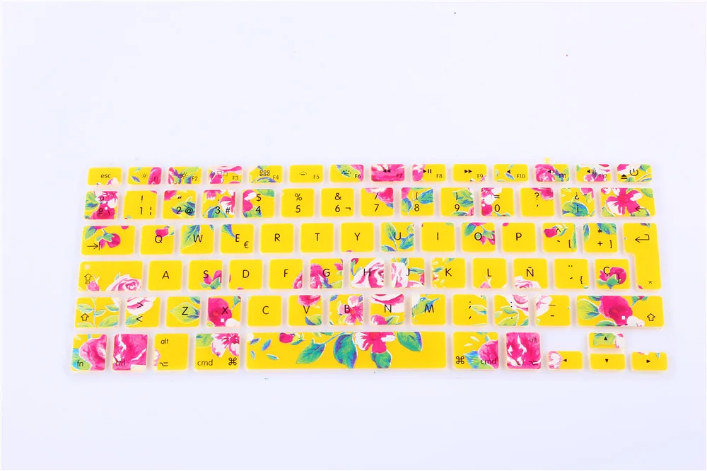 EU/UK layout Spanish Ombre Colors Keyboard Cover Silicone Skin for MacBook Pro 13&quot 15&quot Retina iMac &amp Air | Компьютеры и