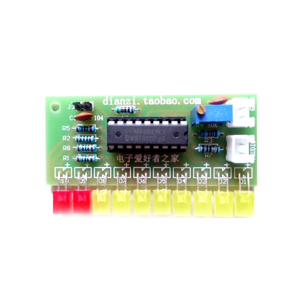 1 шт. электронный diy комплект LM3915 индикатор уровня звука DIY kit производственный