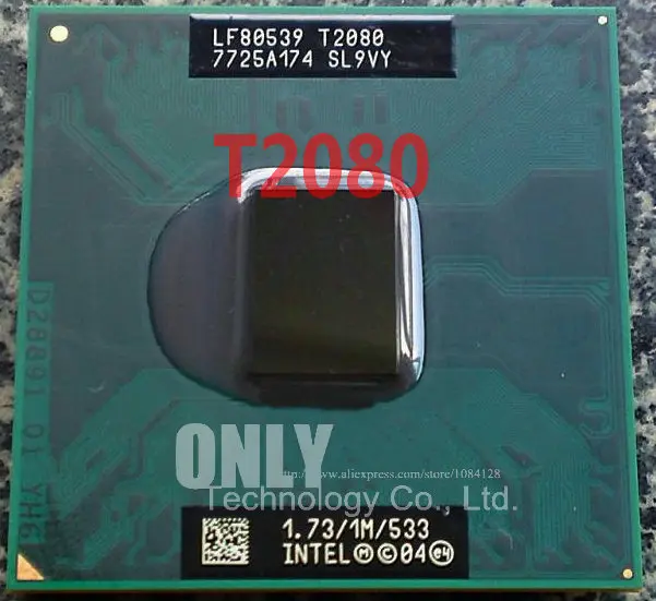 Бесплатная доставка Pentium двухъядерный T2080 1 73 ГГц процессор для ноутбука Разъем M