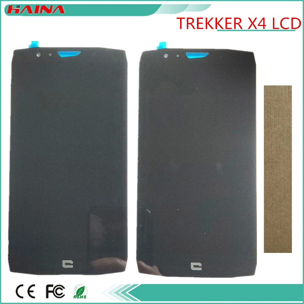 1 шт./лот для Crosscall Trekker X4 ЖК-экран и сенсорный экран в сборе запасная часть черный цвет с клейкой лентой