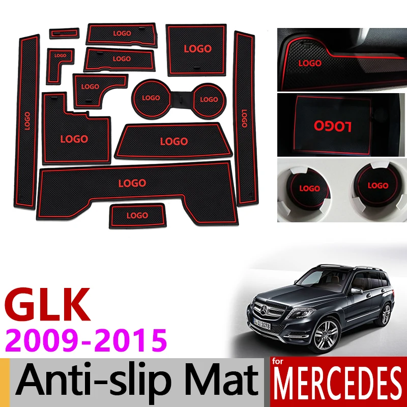 Противоскользящий резиновый коврик для слотов ворот Mercedes Benz GLK Class x204 2009 2015