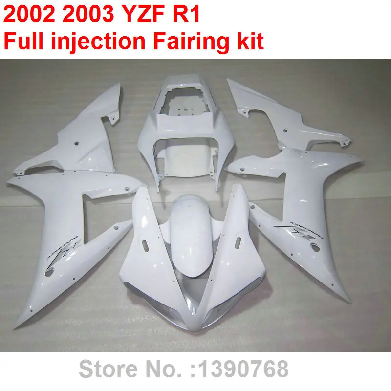 Запасные части для кузова мотоцикла YAMAHA R1 2002 2003 белый комплект обтекателей YZF 02 03