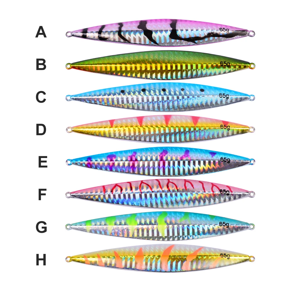 8pc Jig Fish 8 Colro Fishing Lures 65g-2.3oz Tackle 4.5&quot-11.5cm Bait 1PC Simple PVC bag package | Спорт и развлечения