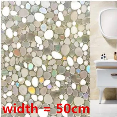 width is 50cm Электростатическая стеклянная пленка 3 d ослепляющая Цветная декоративная пленка оконная наклейка целлофановая матовая кухонная Балконная греется в оттенке - Цвет: width is 50cm