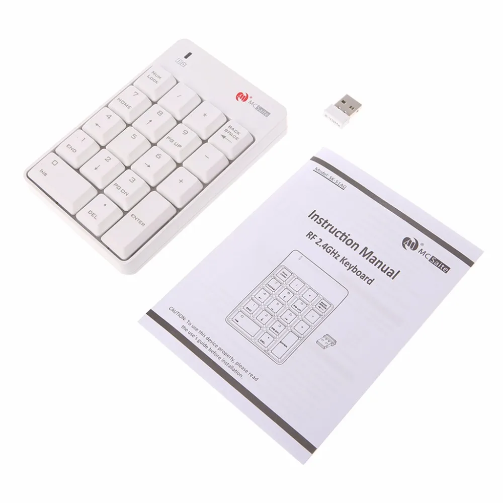 2018 2 4 ГГц Беспроводной Цифровая клавиатура USB Numpad номер 18 ключи Pad для ПК рабочего