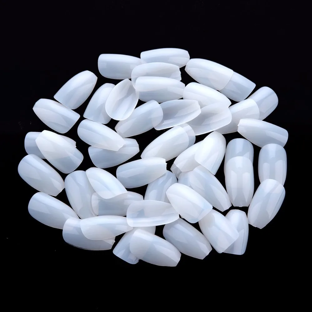 Оптовая продажа 100 мешков короткие ногти балерины накладные с прозрачным