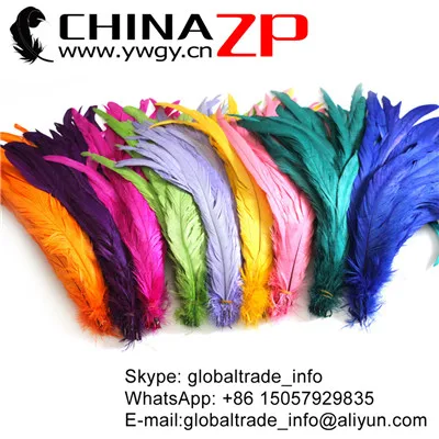 Mix Сделано в CHINAZP с фабрики 100 шт./лот 30~ 35 см(12~ 14 дюймов) длина окрашенные Разноцветные перья петуха хвост - Цвет: Mix