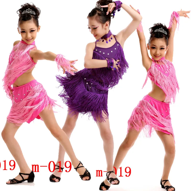 Детское платье для латиноамериканских танцев с блестками|latin dance dress|latin dress girldance |