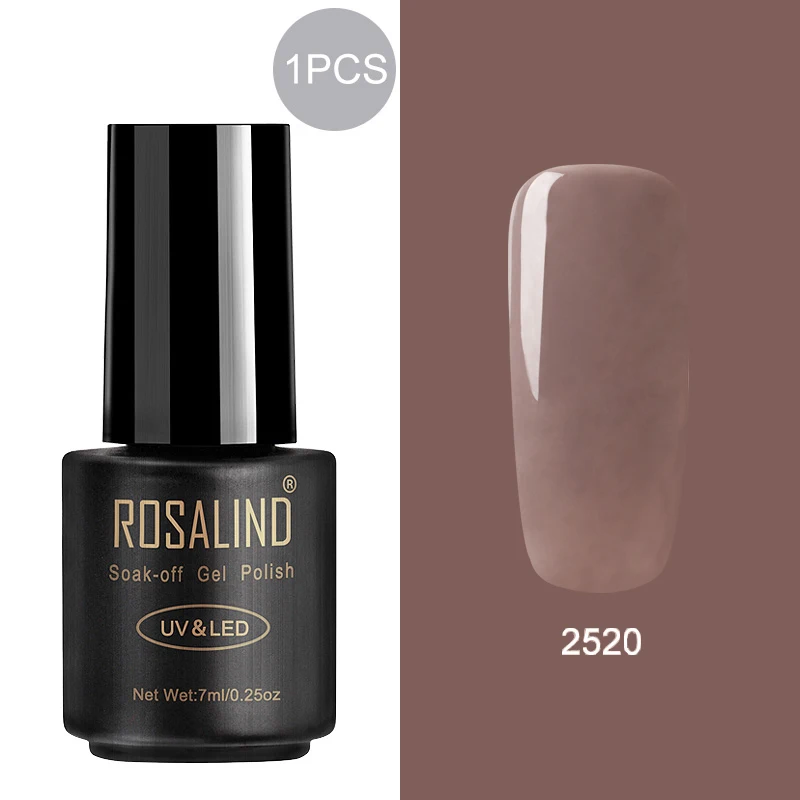 RA2520 Гель-лак для ногтей ROSALIND 7 мл Полупостоянный УФ-гель гибридный набор для маникюра смывка для лака белый праймер - Цвет: RA2520