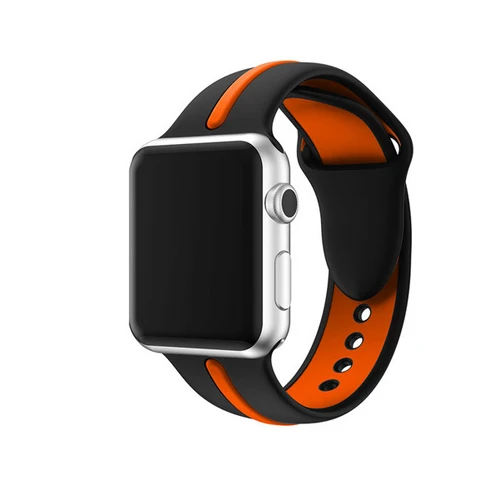 1 Хохлатый силиконовый ремешок для часов для apple watch 3/2/1 42 мм/38 мм Iwatch браслет наручный ремень резиновый сменный ремешок для часов - Цвет ремешка: 1