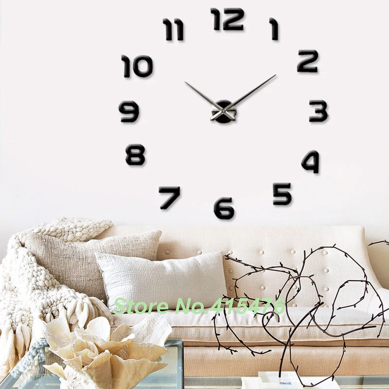 DIY Large Watch Wall Clock Modern Design Creative Scale Decor Stickers Set Room Decal Home Decoration | Дом и сад