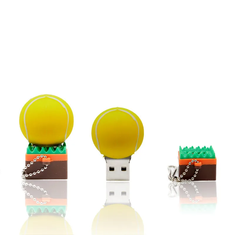 Мультфильм спортивные мячи серии USB флэш-накопитель теннисная ручка привод