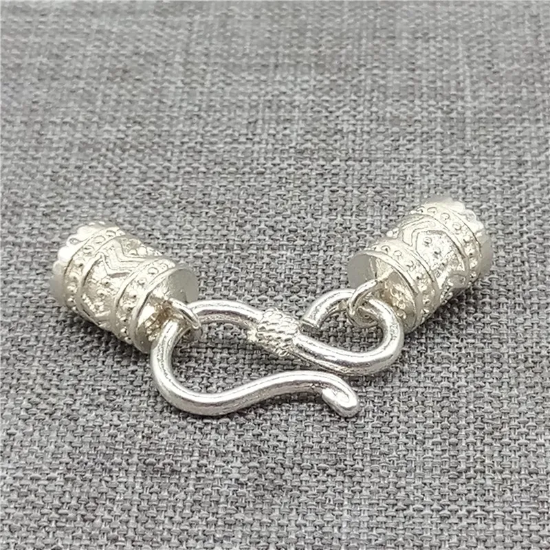 2 шт. из 925 пробы серебро Племенные Блестящий кожаный браслет ручной работы с