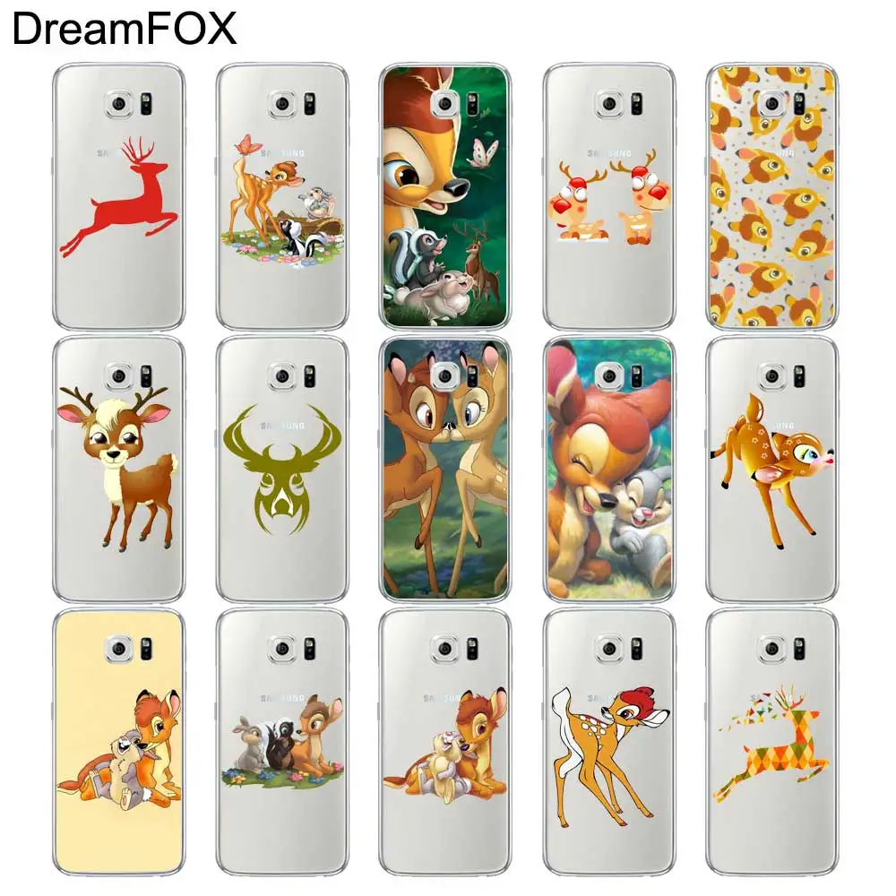DREAMFOX L334 Бэмби и Thumper Мягкий ТПУ силиконовый чехол для samsung Galaxy Note S 3 4 5 6 7 8 9 Edge Plus Grand