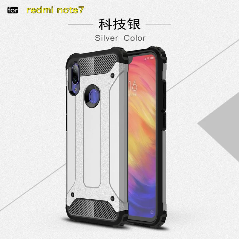 Чехол-бампер для Xiao mi Red mi Note 7 Hybrid Armor полное покрытие Xao mi xiomi Red mi Note7 Мягкий ТПУ и жесткий PC двойной защитный чехол s