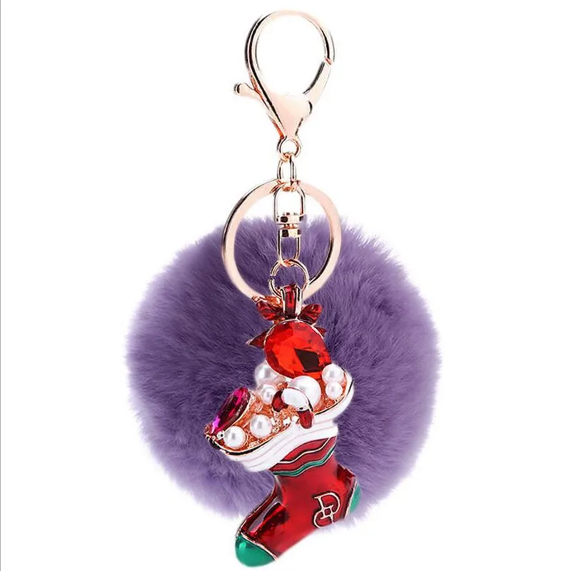 Брелок с подвеской из мягкого кроличьего меха|rabbit fur ball|fur ballquality keychains |