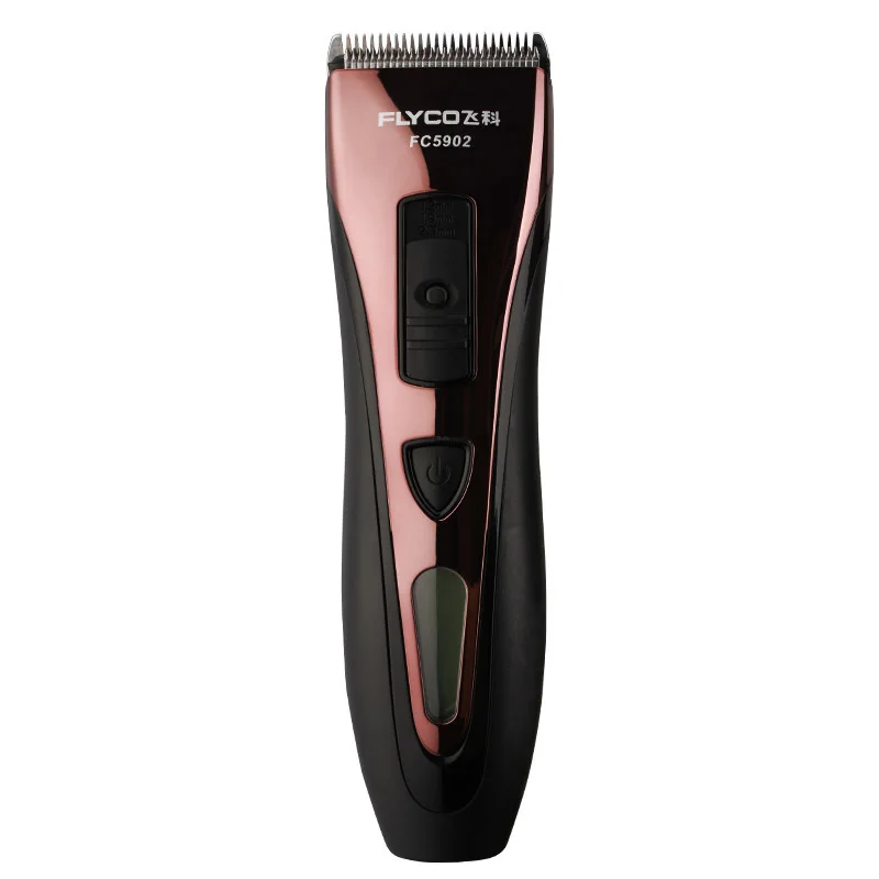 Red Flyco FC5902 Maquina De Cortar Cabelo светодиодный перезаряжаемый триммер для волос для собак, кошек, малошумные машинки для стрижки волос на лице для мужчин, профессиональные - Цвет: Red