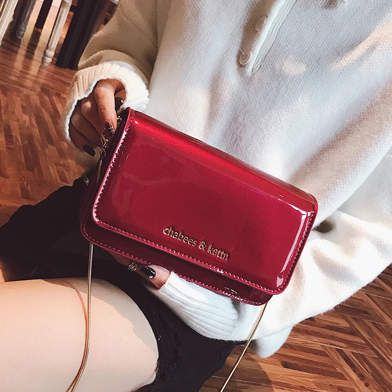 Лакированная кожа Для женщин сумки Сумки Mini известные бренды 2018 Crossbody Курьерские