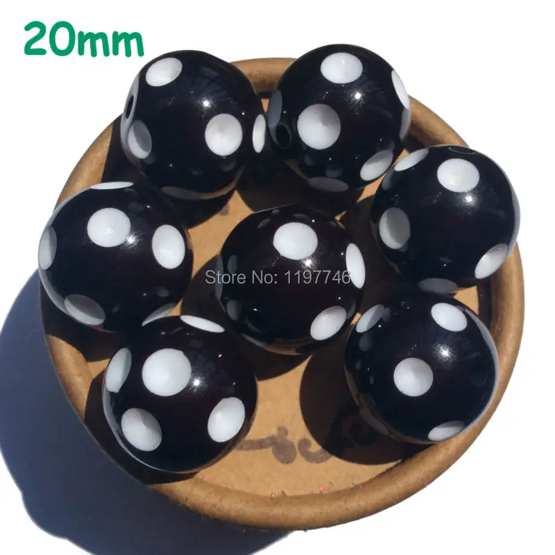 Бусины детские круглые в горошек 20 мм 100 шт.|polka dot beads|beads for girlsbeads beads |