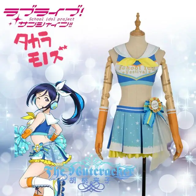 Аниме Love Live! Sunshine Kanan Matsuura униформа черлидера вечерние платья карнавальный костюм