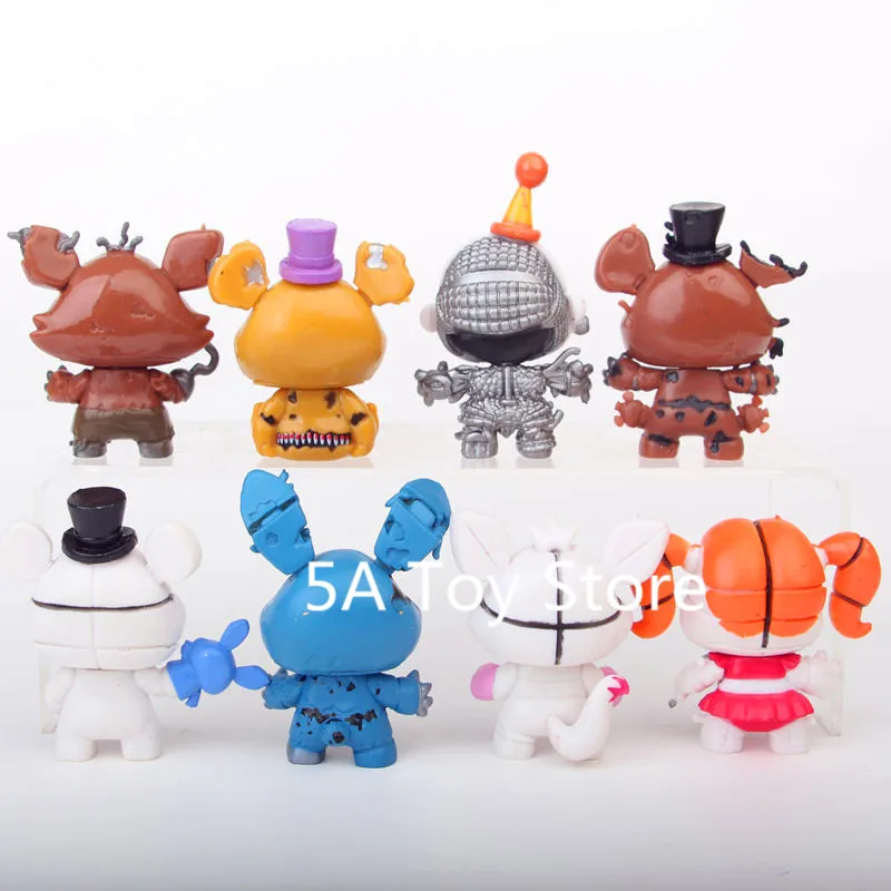 8 шт./компл. FNAF Five Nights At Freddys Freddy Toys Bonnie Foxy Fazbear Bear Экшн фигурки Brinquedos 6 см|Игровые и
