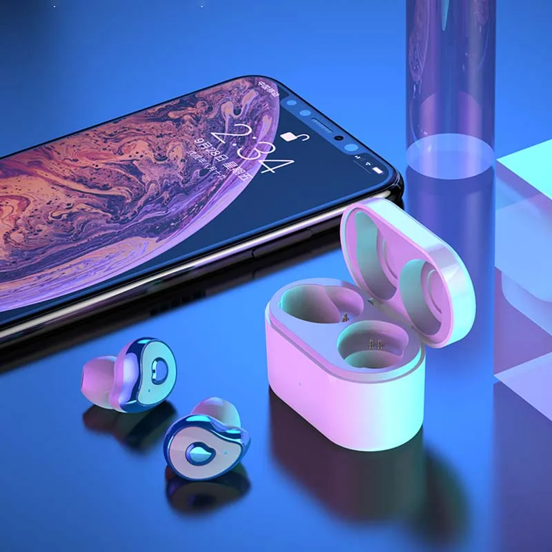 Teamyo TWS True беспроводные наушники V5.0 стерео для телефона HiFi бас шумоподавление с HD