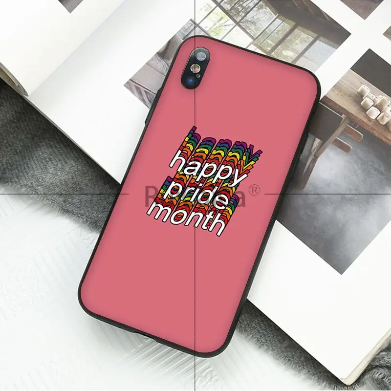 Чехол для телефона Ruicaica LGBT Love is love мягкий силиконовый черный чехол Apple iPhone 8 7 6 6S Plus