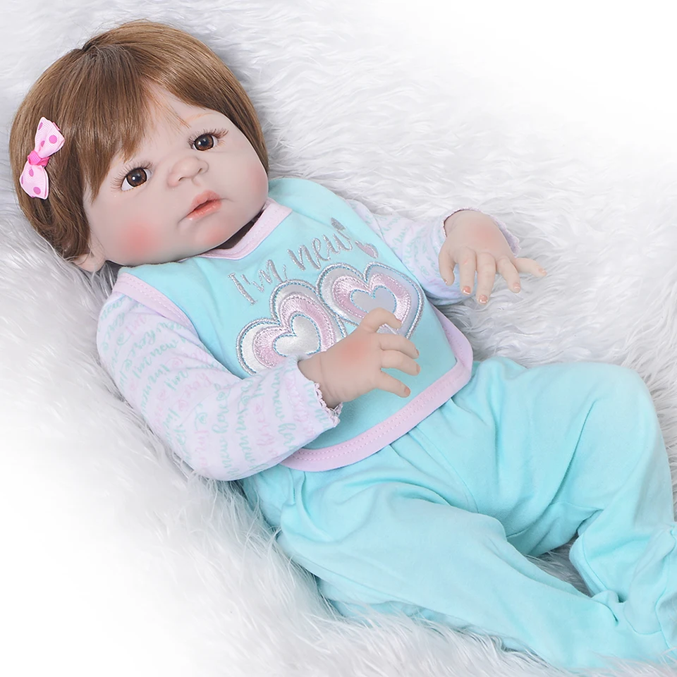 

Силиконовые куклы для новорожденных, игрушки 57 см, настоящая кукла принцессы для маленьких девочек, подарок boneca bebes reborn corpo de Silicone inteiro