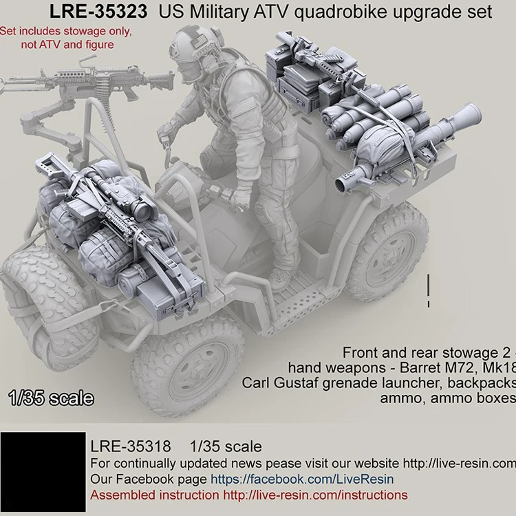 1/35 смоляная модель комплект США военный мотовездеход квадроцикл обновленный