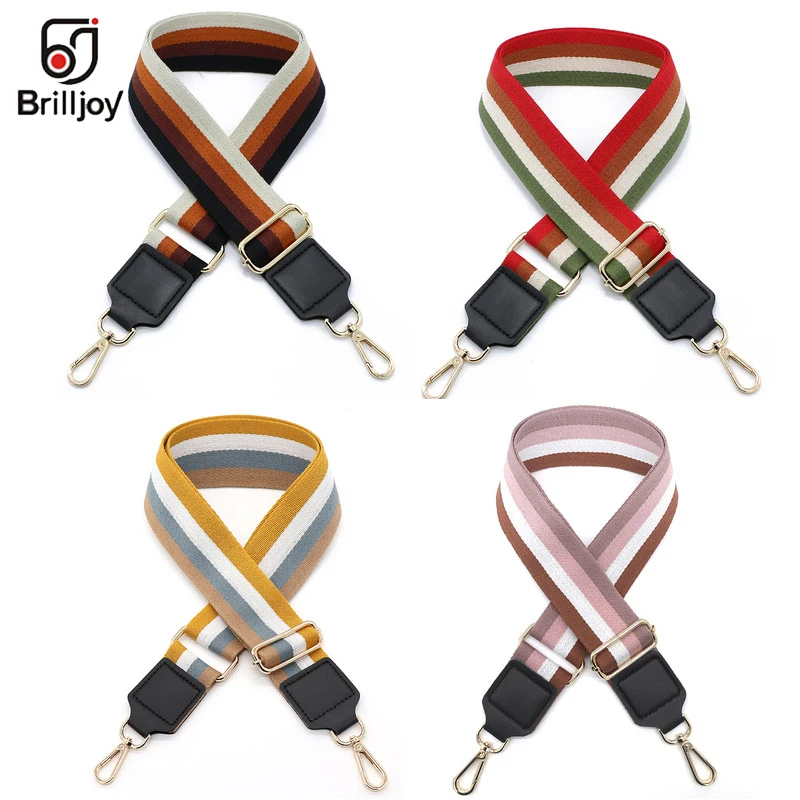 Brilljoy Wide Shoulder Straps Bags Belt Ribbon Woven Design Strap for Handbag Adjustable Messenger Tape Bag Handle Accessories