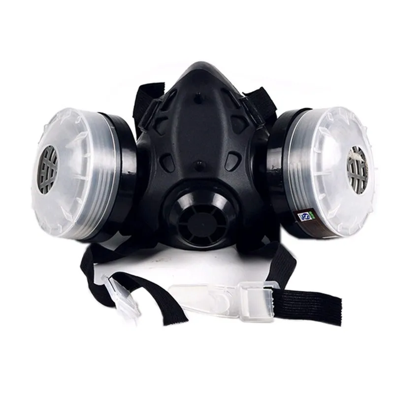 

Safurance Half Face Gas Mask With Anti-fog Glasses Chemical Dust Mask Filter Respirators for Painting Spray Welding