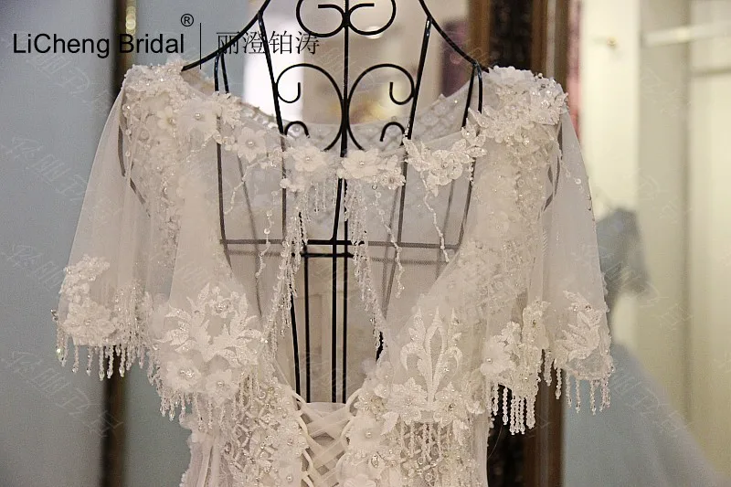 Роскошные свадебные платья украшения цветок Бисероплетение Собор Поезд