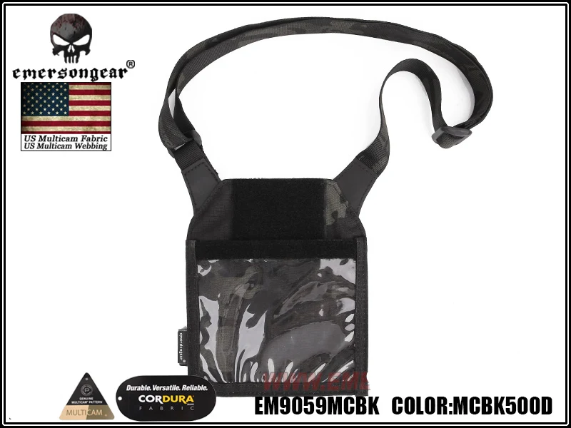 Emersongear армейский веер тактический Чехол для ID карты патч шейный ремешок и органайзер для кредитных карт ID держатель для карт подлинный US multicam