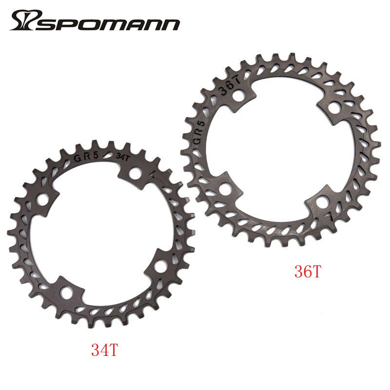 gr5 горный велосипед Titanium колеса цепи сплава 104bcd Топ MTB звезду 34 Т/36 т для 9/10 скорость Сверхлегкий части велосипеда