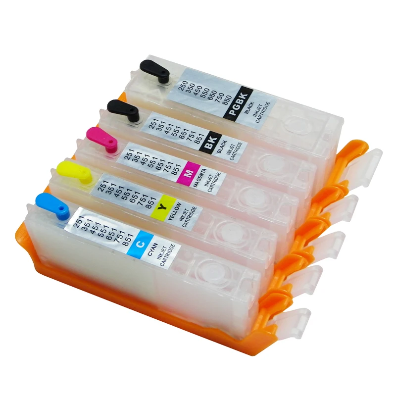 

Заполняемые картриджи для Canon PiXMA IP7260 MG5460 MX726/926 MG5560 iP8760 iX6860 с чипами ARC, 5 цветов