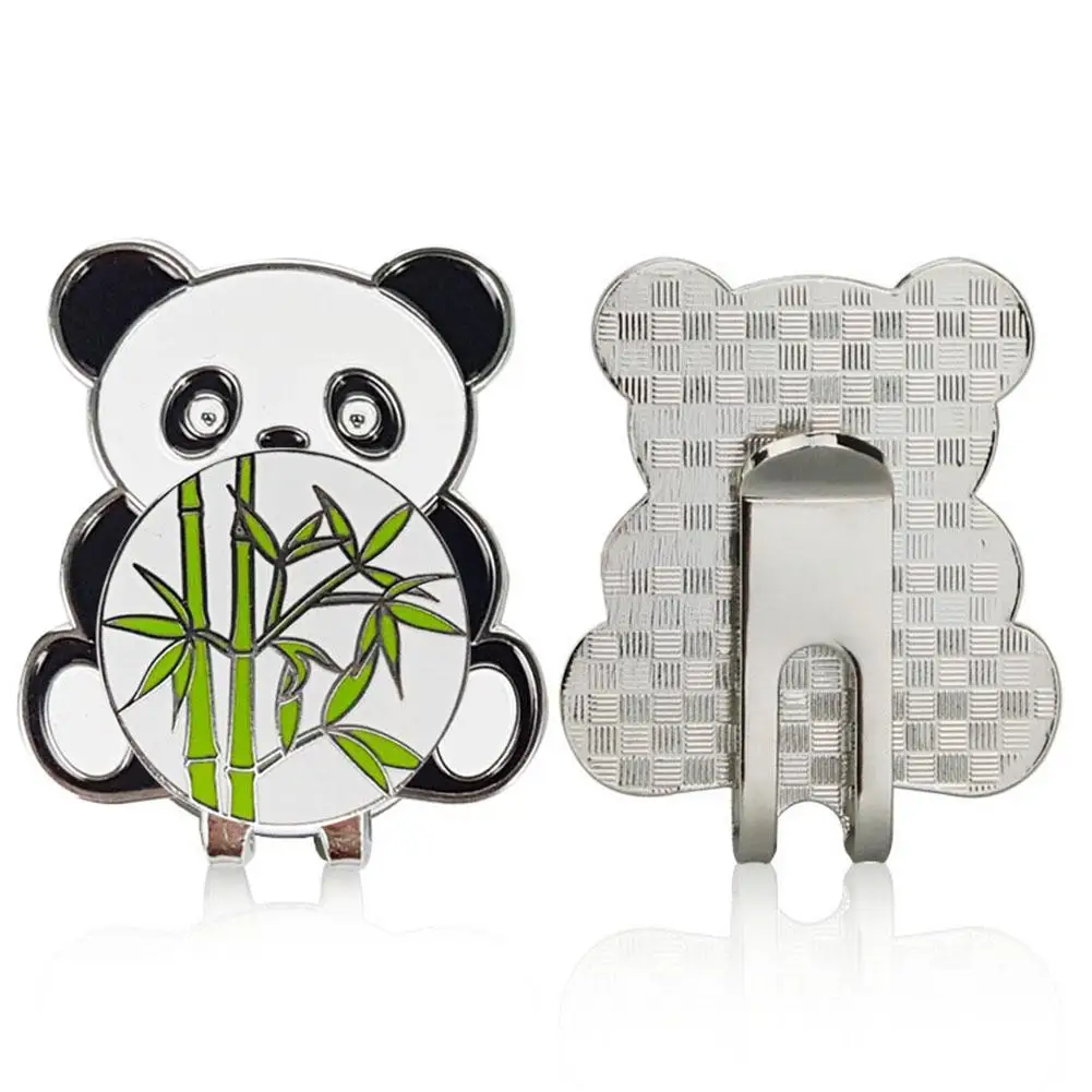 Шляпа для гольфа с металлическим зажимом милая мультяшная панда Бамбуковая