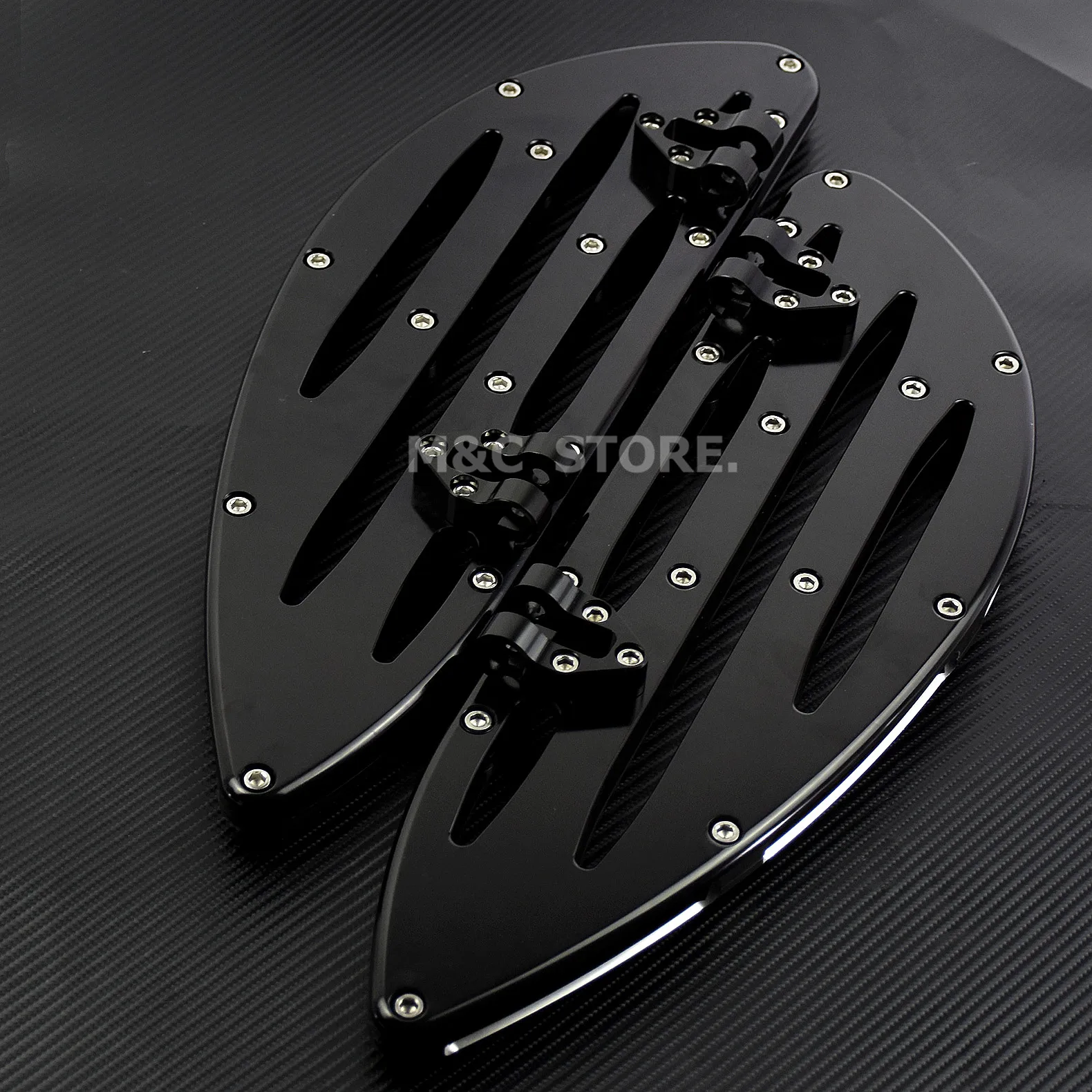 Черная флорборд натянутая Передняя педаль для Harley Touring Road King мягкая подошва Dyna Fat