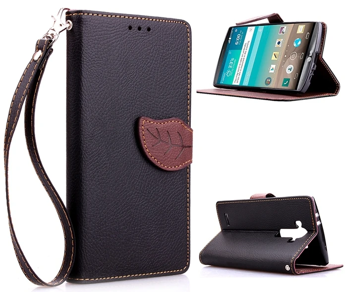 Slim livre de style PU cuir flip cas Housse etui coque case cover telephone couvercle For LG G4 Case smartphone |
