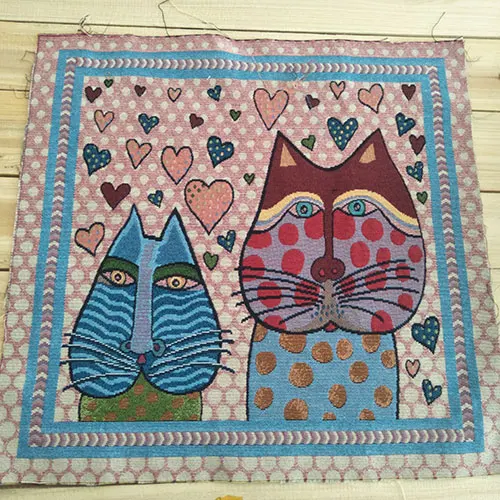 2pcs 48x48cm Chainho, пряжа окрашенная жаккардовая полиэфирная хлопковая ткань для шитья, подушки, подушки, сумки материал, Лоскутная Ткань украшения - Цвет: 2pcs 48x48cm