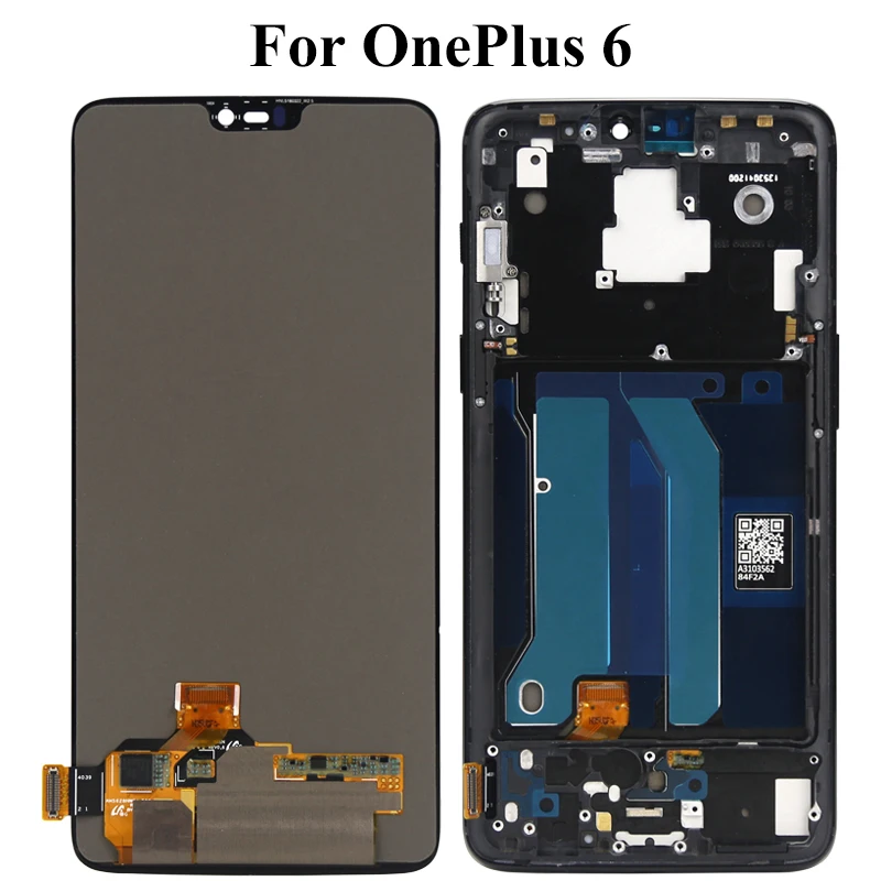Протестировано для Oneplus 6 Six ЖК-дисплей с сенсорным экраном в сборе Замена рамкой