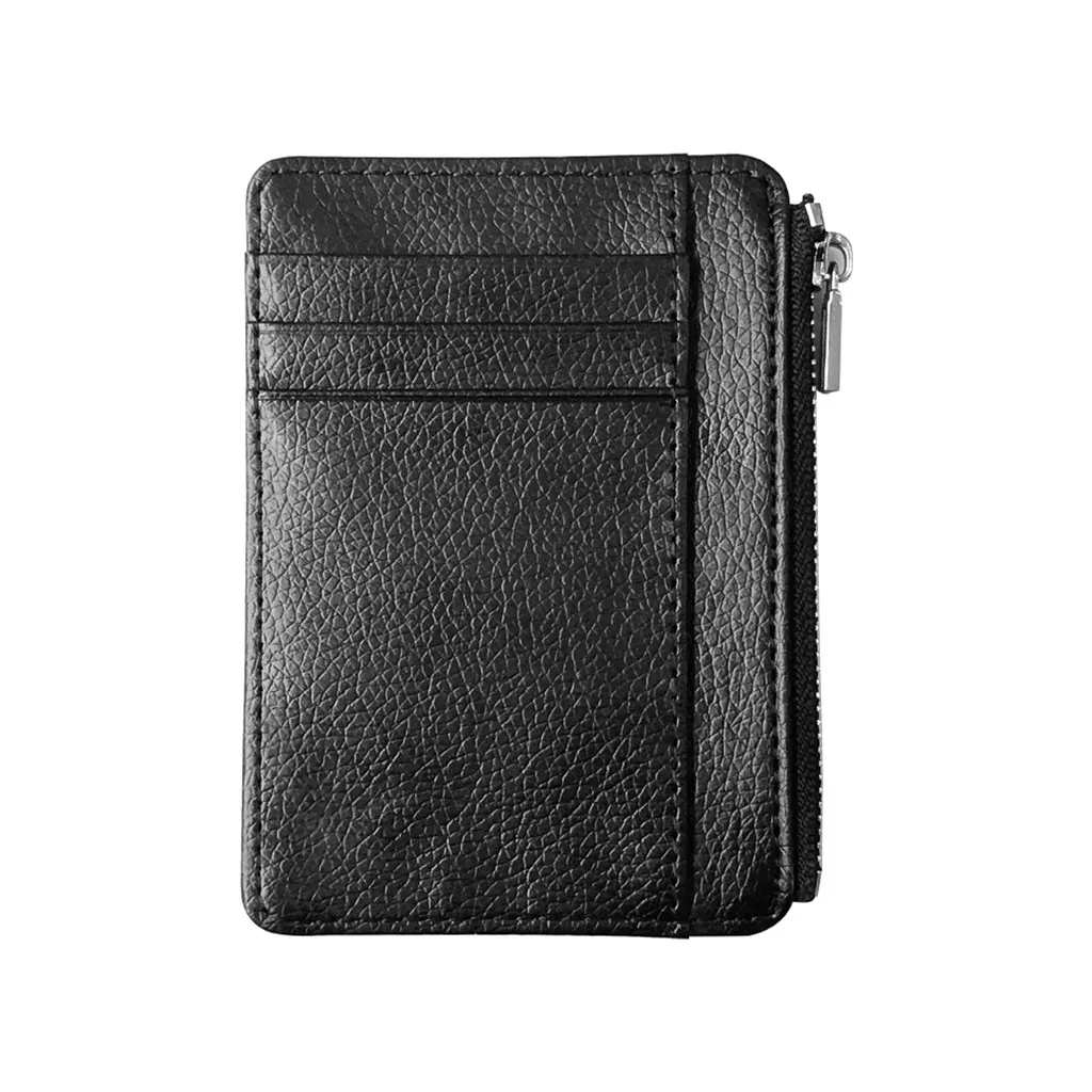 Credit Card Holder 2019 Men Pack Student Wallet PU Leather Zipper Carbon Fiber Coin Purse 708 | Багаж и сумки